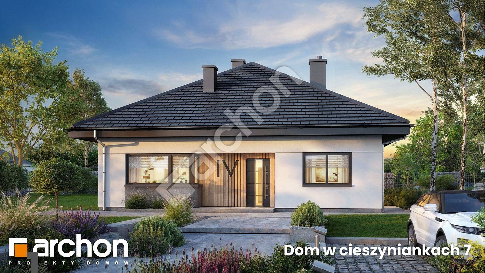 Dom w cieszyniankach 7 – nowoczesna parterówka z wyraźnym podziałem stref i komfortowym układem